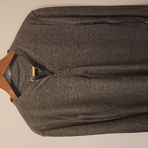 John Varvatos Small Gray Henley Perfect Condition